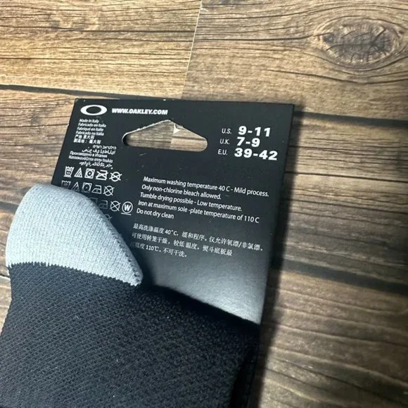Oakley Ribbed Ellipse Long Socks NWT Size Medium (Black) *Unopened* Unisex - Picture 4 of 8